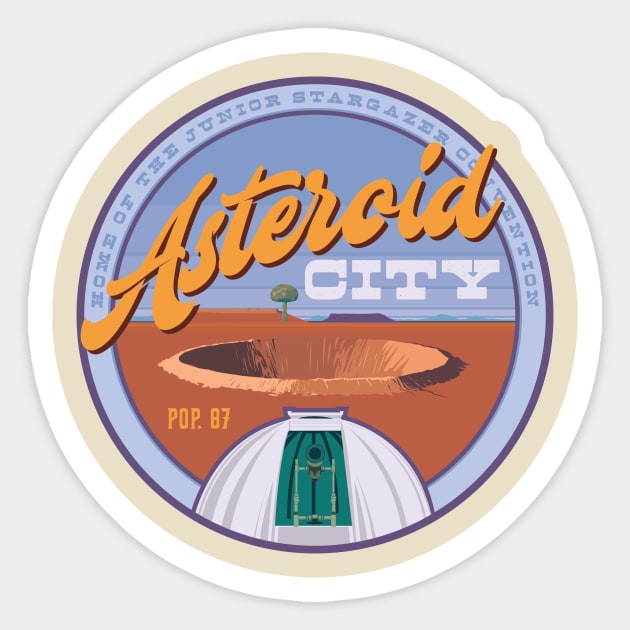 Asteroid City Sticker by MindsparkCreative